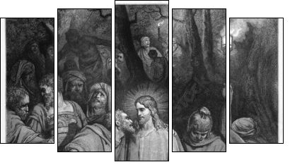 The Kiss of Judas - Five-piece canvas, Pentaptych