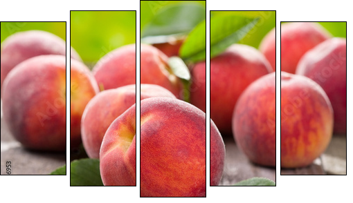 fresh peaches - Five-piece canvas, Pentaptych