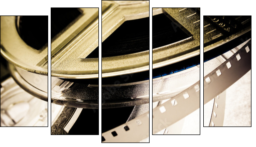 Film reels - Five-piece canvas, Pentaptych