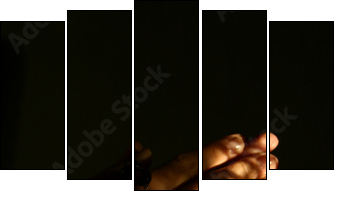 confession - Five-piece canvas, Pentaptych