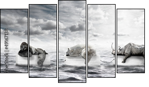 auf dem meer - Five-piece canvas, Pentaptych