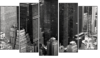 Manhattan, New York City. USA. - Five-piece canvas, Pentaptych