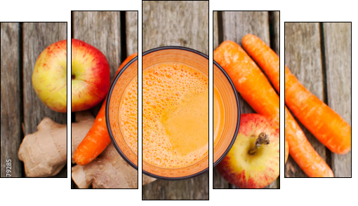 healthy juice - Five-piece canvas, Pentaptych