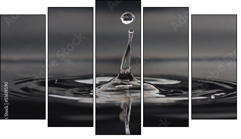 Goccia d'acqua - Five-piece canvas, Pentaptych