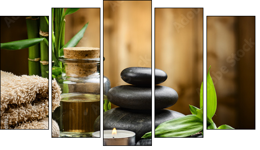 spa concept - Five-piece canvas, Pentaptych