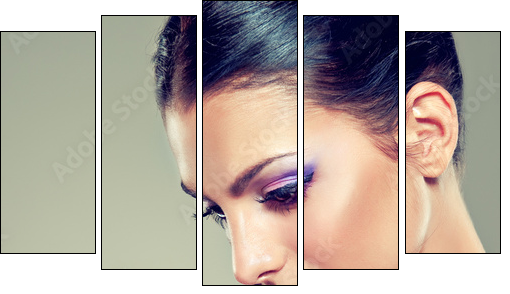 Beauty Portrait - Five-piece canvas, Pentaptych