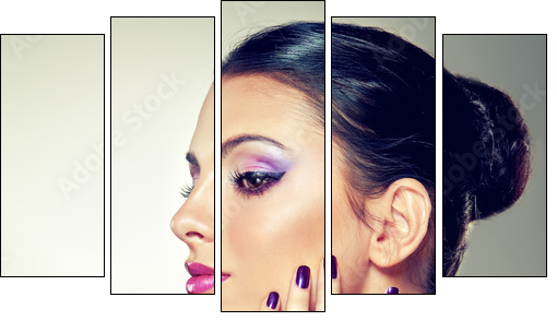 Beauty Portrait - Five-piece canvas, Pentaptych