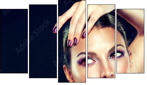 Beauty Portrait - Five-piece canvas, Pentaptych