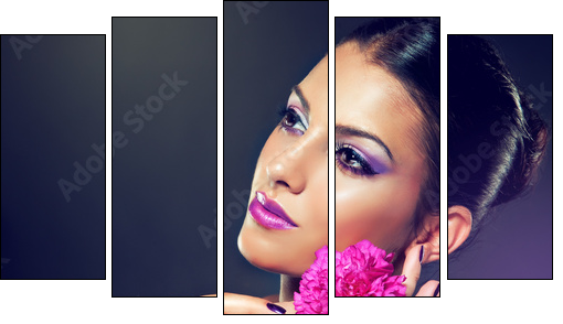 Beauty Portrait - Five-piece canvas, Pentaptych