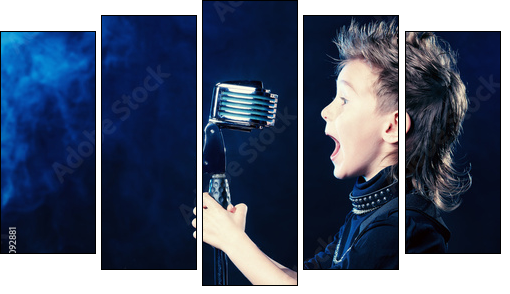 school of music - Five-piece canvas, Pentaptych