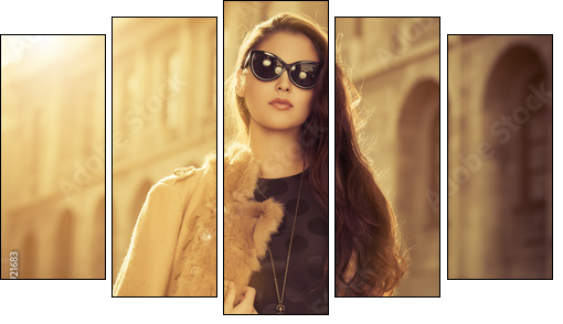 vogue model - Five-piece canvas, Pentaptych