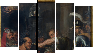 Antwerp - The Torture of Jesus by  Antoon de Bruyn - Five-piece canvas, Pentaptych