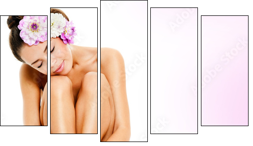 beautiful female figure. perfect skin. - Five-piece canvas, Pentaptych
