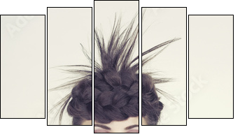 Beautiful woman - Five-piece canvas, Pentaptych