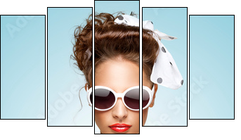 Pin-up gangsta. - Five-piece canvas, Pentaptych