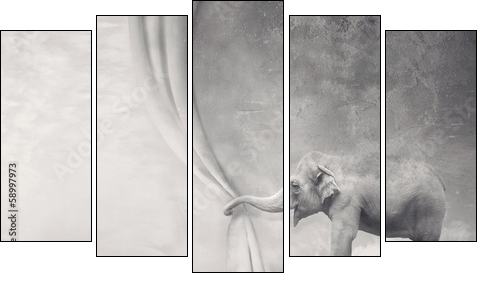 Et voilÃ  - Five-piece canvas, Pentaptych