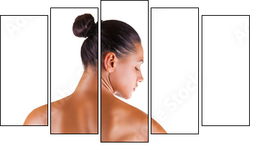 Female back - Five-piece canvas, Pentaptych