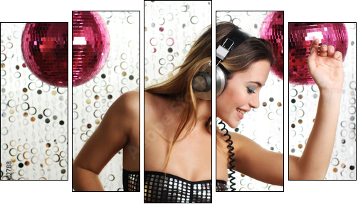 dancing sisters - Five-piece canvas, Pentaptych