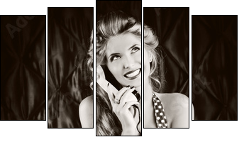 chitchat - Five-piece canvas, Pentaptych