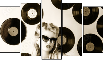 sunglasses - Five-piece canvas, Pentaptych