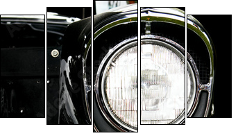 Vintage car. Close-up. - Five-piece canvas, Pentaptych