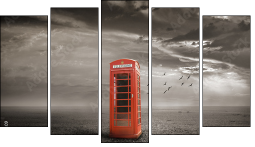 CallBox - Five-piece canvas, Pentaptych