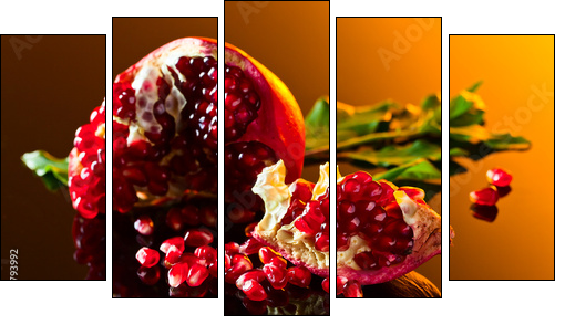 pomegranate - Five-piece canvas, Pentaptych