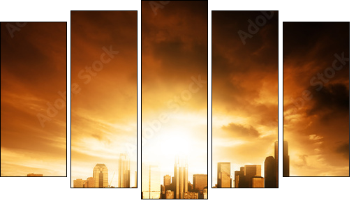 Urban Doom - Five-piece canvas, Pentaptych