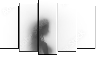 Sexy woman body silhouette - Five-piece canvas, Pentaptych