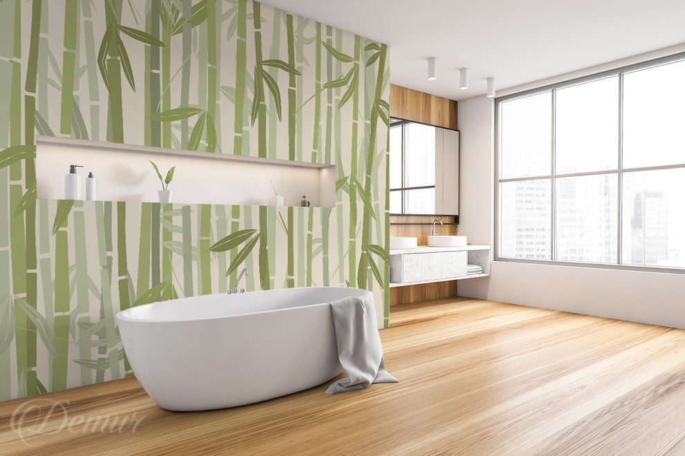 Odpocinek-uprostred-bambusove-zahrady-do-koupelny-fototapety-demur
