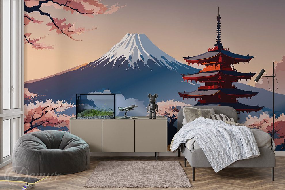 Vychod-slunce-nad-horou-fudzi-orientalni-fototapety-demur