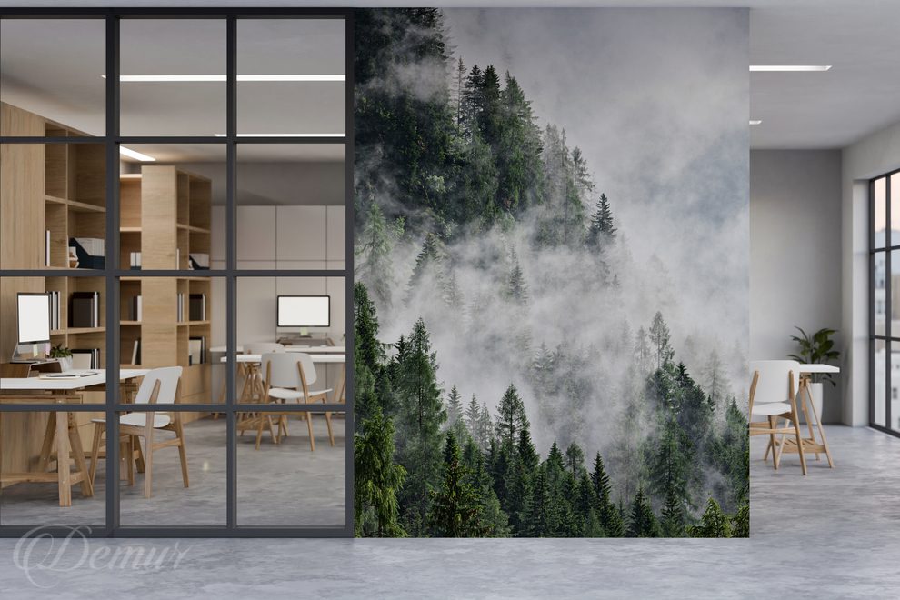Lesni-mlha-v-srdci-moderniho-interieru-les-fototapety-demur