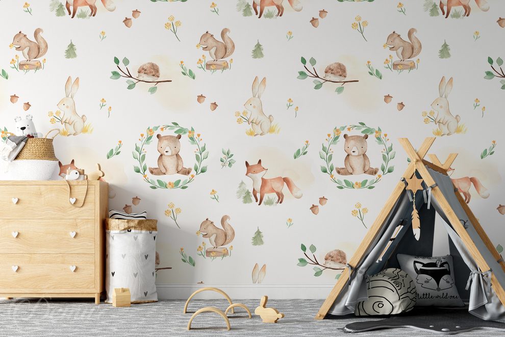 Lesni-pohadka-pro-nejmensi-pro-deti-fototapety-demur