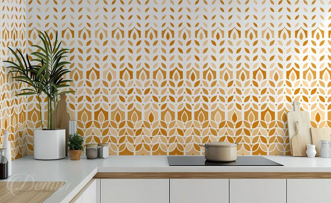Geometricka-rytmika-v-odstinech-jantaru-do-kuchyne-fototapety-demur
