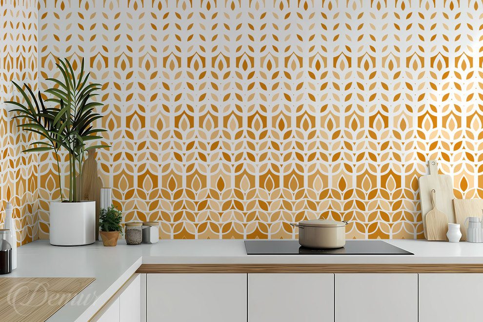 Geometricka-rytmika-v-odstinech-jantaru-do-kuchyne-fototapety-demur