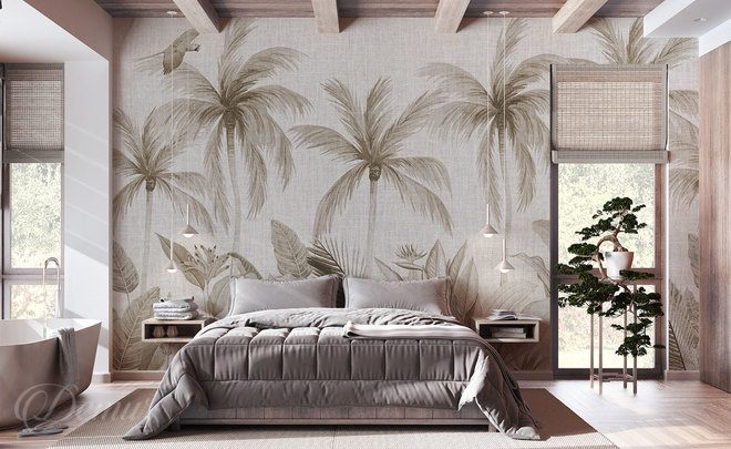 Tropicka-elegance-v-tlumenych-tonech-do-loznice-fototapety-demur