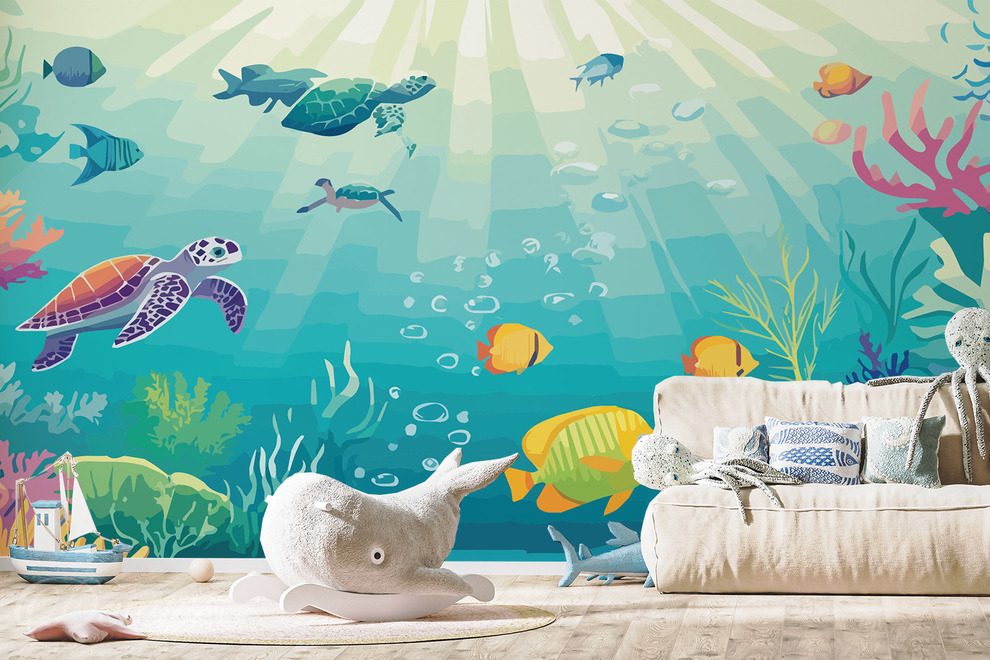 Podmorske-dobrodruzstvi-s-morskymi-zviraty-pro-deti-fototapety-demur