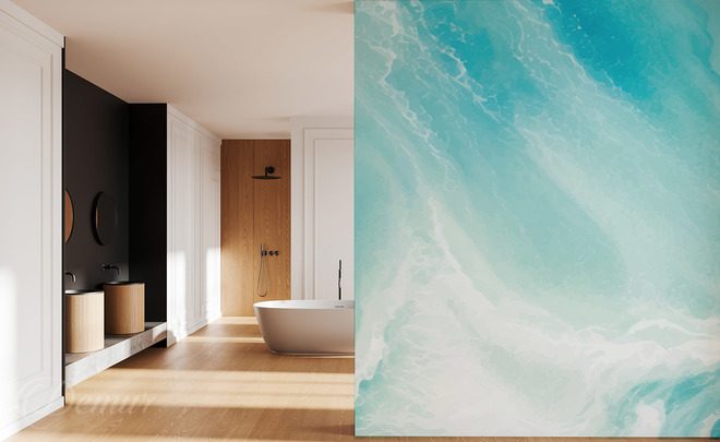Uklidnujici-tyrkysova-voda-abstrakce-fototapety-demur