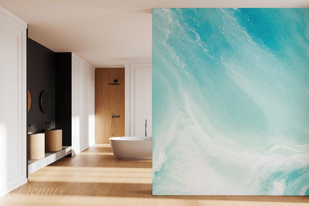 Uklidnujici-tyrkysova-voda-abstrakce-fototapety-demur