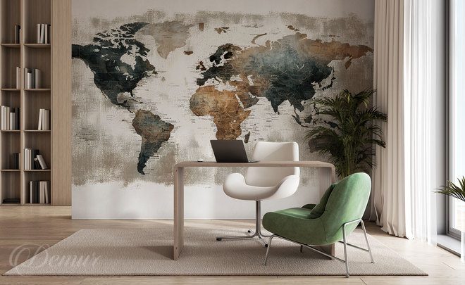 Umelecka-mapa-sveta-ve-vintage-stylu-mapa-sveta-fototapety-demur