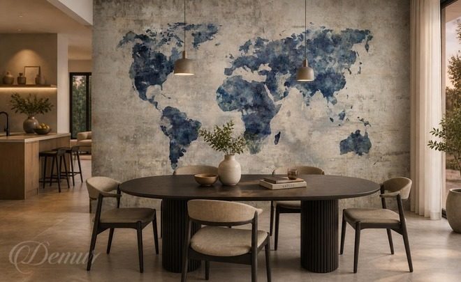 Stylova-grafika-se-svetovou-mapou-mapa-sveta-fototapety-demur